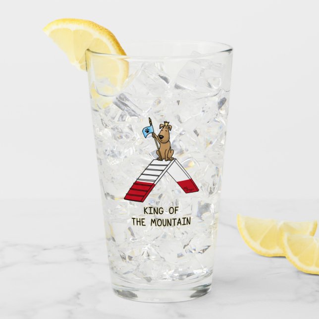 Hund mästare kung i berget rolig glaskopp (Framsida Ice)