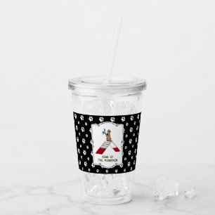 Hund mästare kung i berget rolig take away mugg