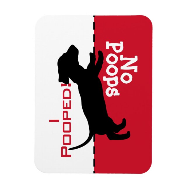 Hund måste gå Potty Magnet, dachshund doxie Magnet (Vertikal)