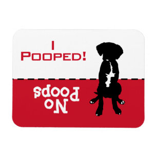 Hund måste gå till Potty Poop Magnet, Great dane L Magnet