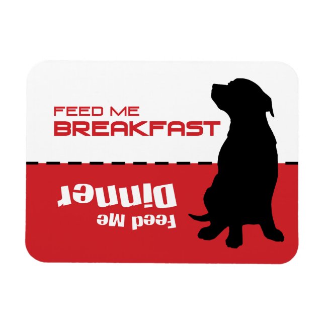 Hund Matar Mata mig Magnet-Hund är Hungrig Magnet (Horisontell)