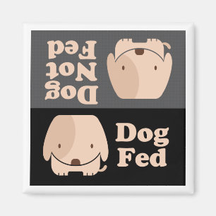 Hund Matat Hund ej Matat måltider Magnet