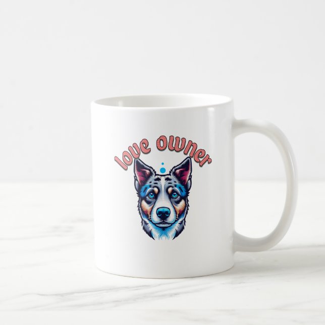 hund med ägaren kärlek kaffemugg (Höger)