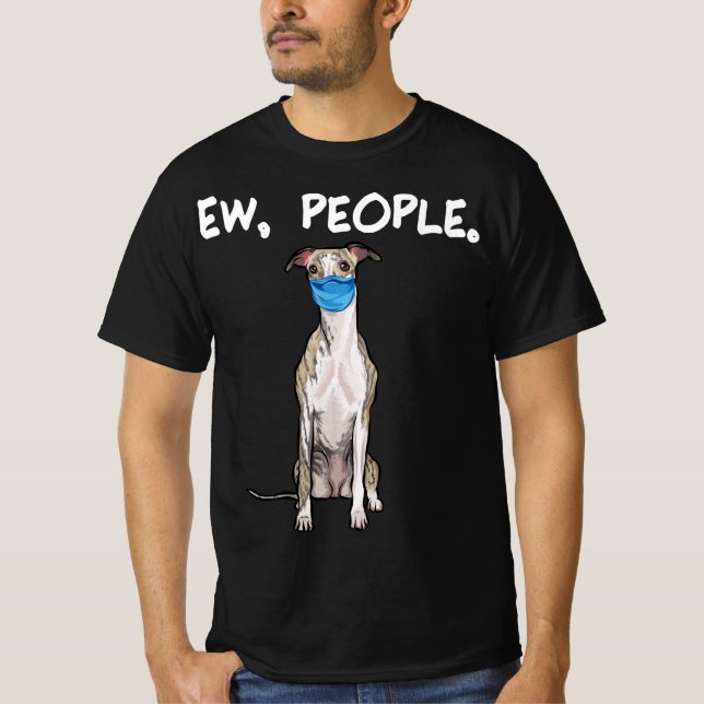 hund med ansikte mask pullover . t shirt (Framsida)