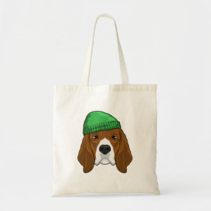 Hund med Beanie Tygkasse