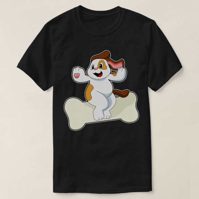 Hund med ben 1 t shirt (Design framsida)