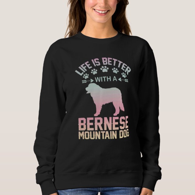 Hund med Bernese Mountain Hund 1 T Shirt (Framsida)