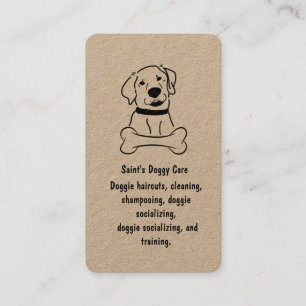 Hund med Bone Kraft Papper Visitkort