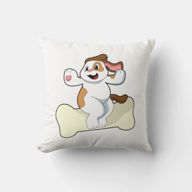 Hund med Bone Kudde (Framsida)