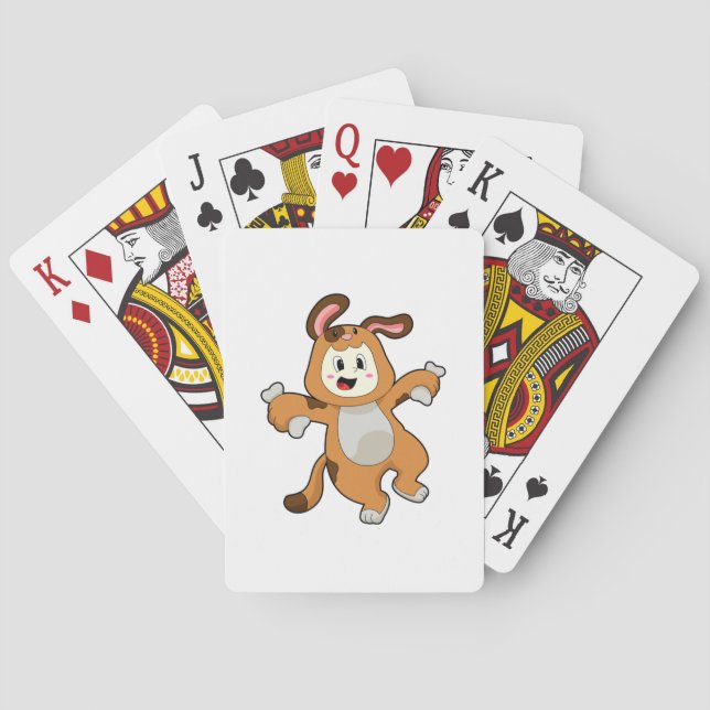 Hund med Bone som kanin Casinokort (Baksidan)