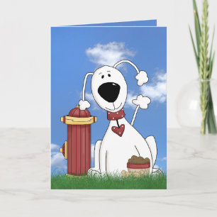 hund med brandpostfödelsedaghumor kort