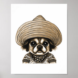 hund med brun färg poster