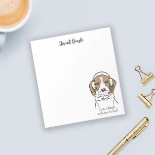 Hund med Bubblegum Cute Funny Beagle Anteckningsblock