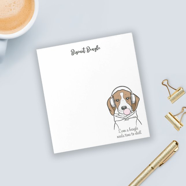 Hund med Bubblegum Cute Funny Beagle Anteckningsblock (Skapare uppladdad)
