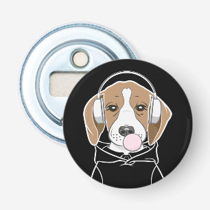 Hund med Bubblegum Cute Funny Beagle Flasköppnare