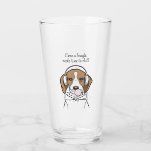 Hund med Bubblegum Funny Beagle Glaskopp