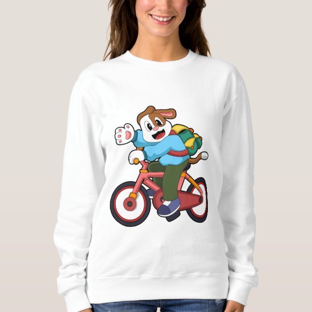 Hund med cykel t shirt (Framsida)