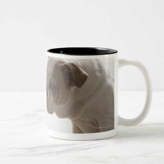 Hund med den plast- ankan Två-Tonad mugg (Höger)