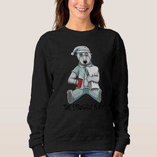 Hund med den trötta Bull Terrier håller på att ta T Shirt