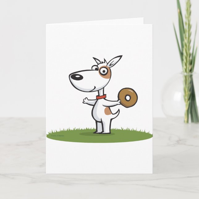 Hund med Donut Kort (Framsida)