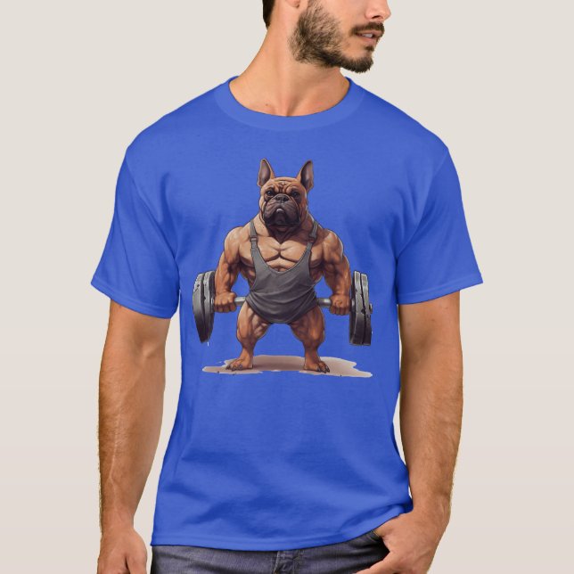 Hund med Dumbbell-flickpresent T Shirt (Framsida)