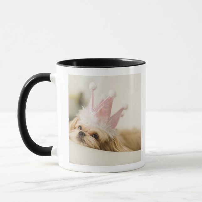 Hund med en krona mugg (Vänster)