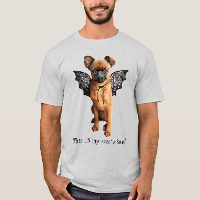 Hund med Fladdermus Vinge T Shirt (Framsida)