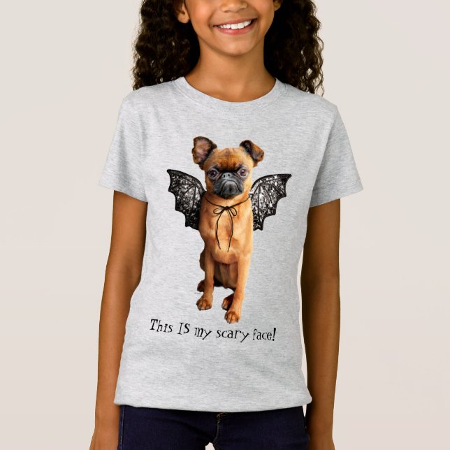 Hund med Fladdermus Vinge T Shirt (Framsida)
