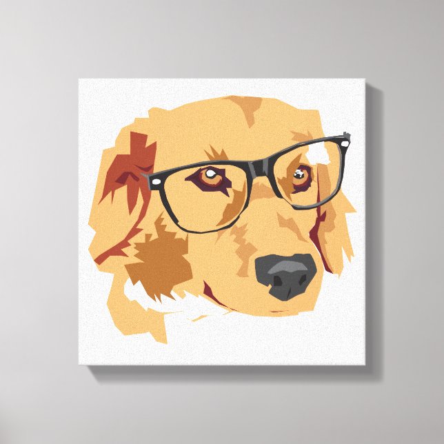 Hund med glasögon, Kanvastryck (Framsida)