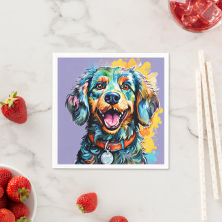 Hund med glasögon pappersservett