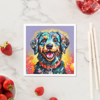 Hund med glasögon pappersservett