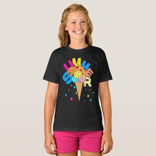 Hund med glass t shirt (Hel framsida)