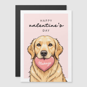 Hund med hjärta Gott Alla Hjärtans Dag Magnetkort