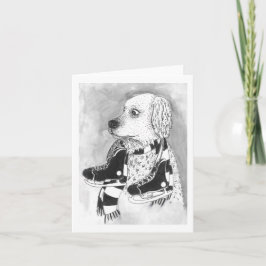 Hund med Hockey School Kort