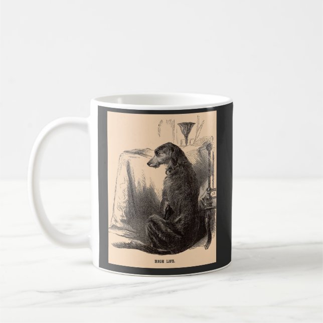 hund med hög livslängd, hund med låg livslängd kaffemugg (Vänster)