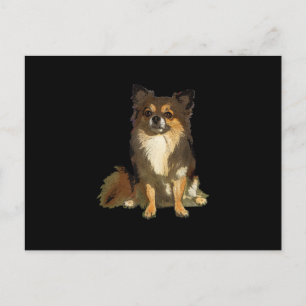 Hund med lång kylningshastighet Chihuahua Cute Tec Vykort