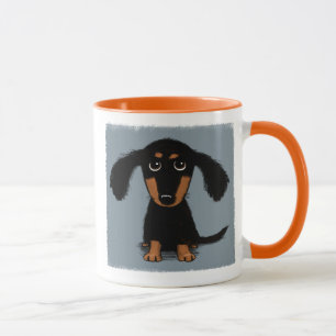 Hund med lång smak och tan Dachshund Puppy Mugg