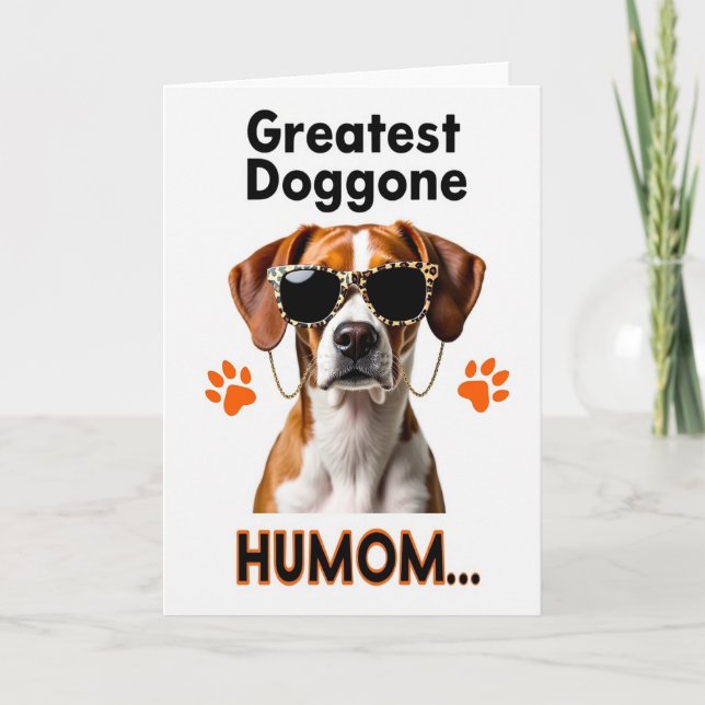 Hund med leopardmönster Humörkort Kort (Framsida)