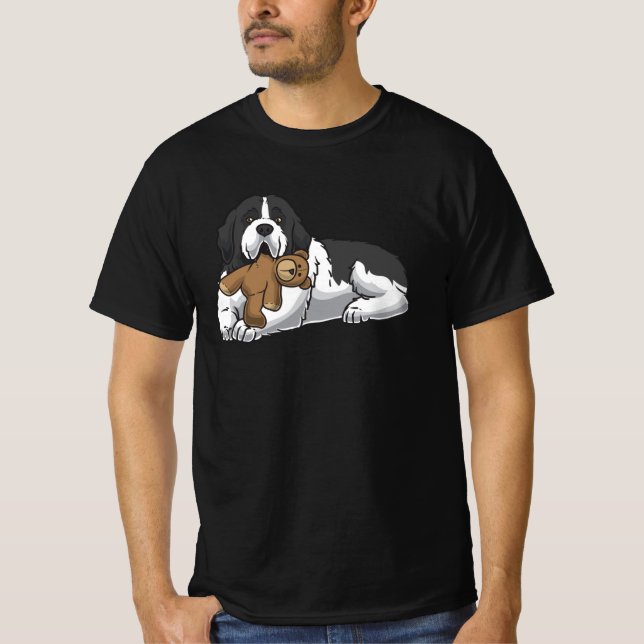 Hund med Mjukisdjur och öron T Shirt (Framsida)