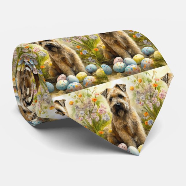 Hund med Påskägg med Helgdag Slips (Rullad)