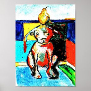 hund med pearen poster