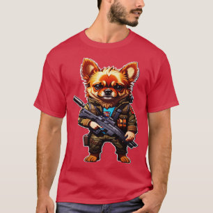 hund med pistol t shirt