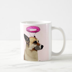 Hund med Rosa Halo Kaffemugg