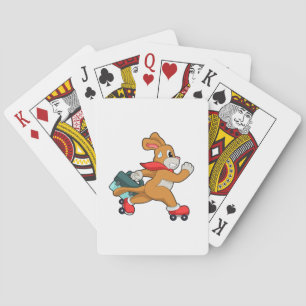 Hund med rullskridskor casinokort