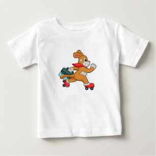 Hund med rullskridskor t shirt