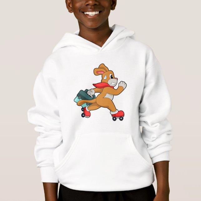 Hund med rullskridskor t shirt (Framsida)