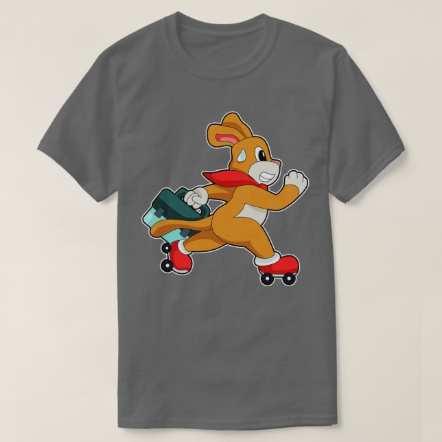 Hund med rullskridskor t shirt (Design framsida)