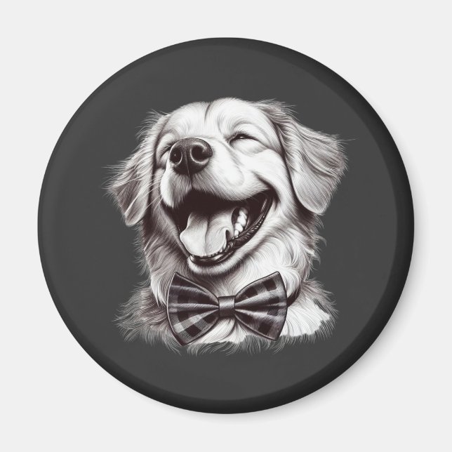 hund med sängskratt magnet (Framsidan)