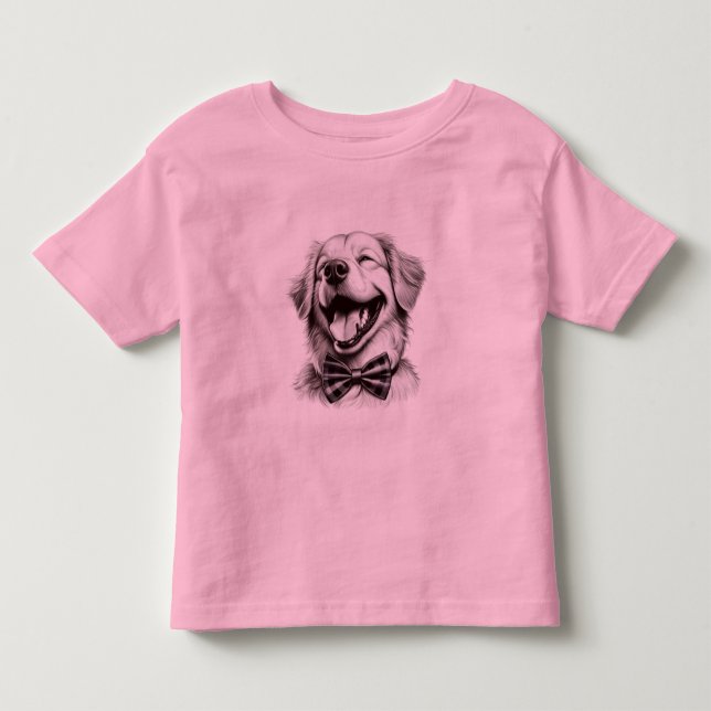 hund med sängskratt t shirt (Framsida)