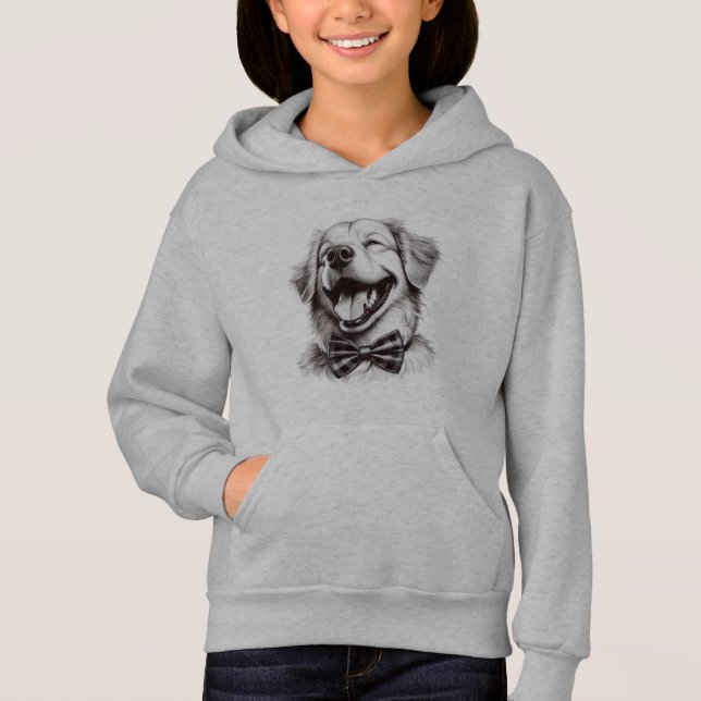 hund med sängskratt t shirt (Framsida)